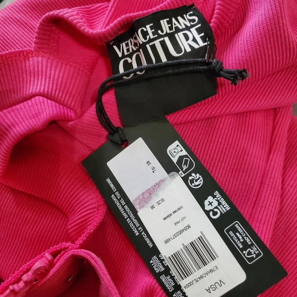 NWT Versace Ribbed Knit Dress - Picture 5 of 7